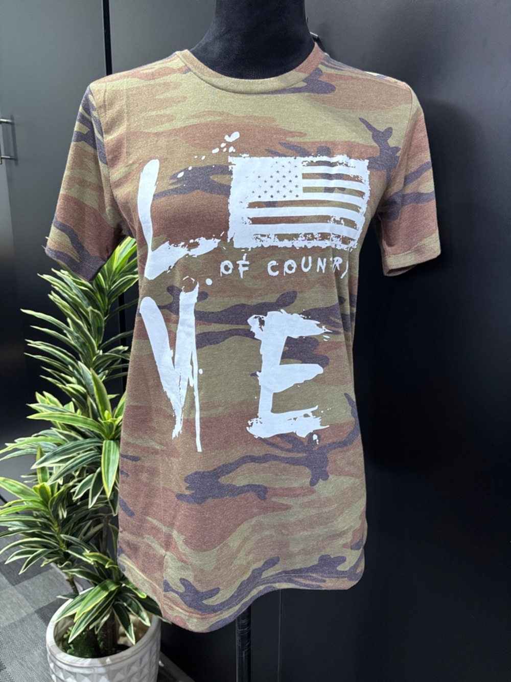 Grunt Style Love Of Country, American Flag Camo, crewneck, casual, everyday,logo
